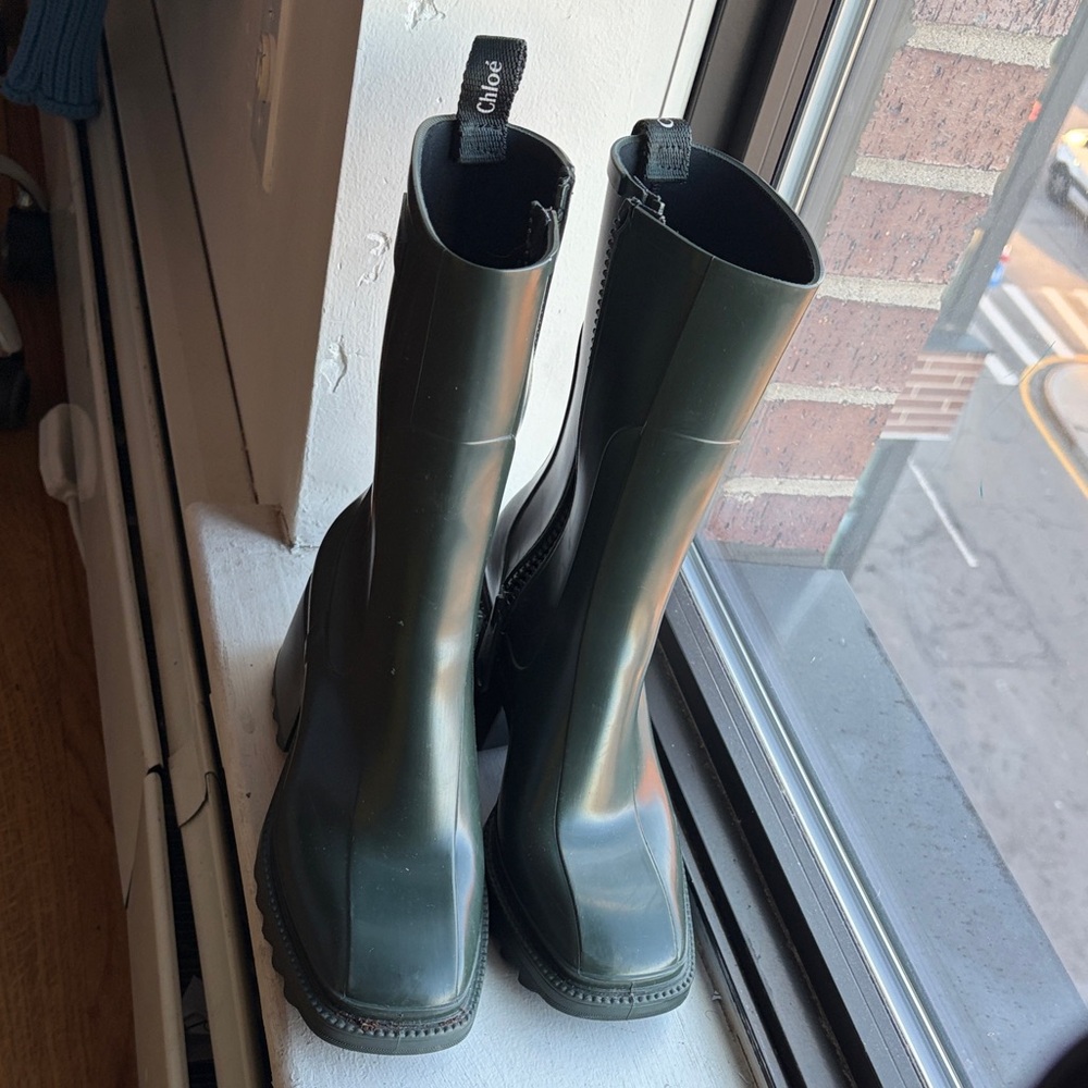 Chloe Dark Green Women's Rain Boots